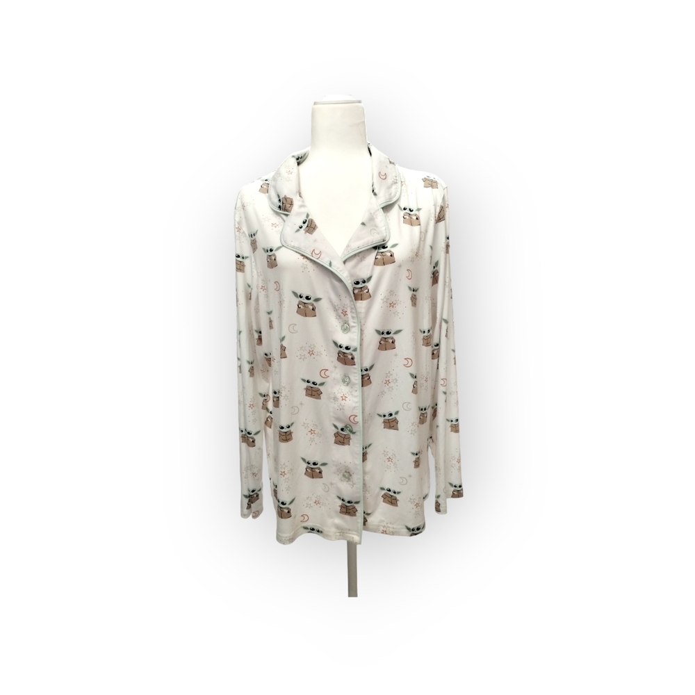 Munki Munki Star Wars Yoda Pajama Top Women's Size XL